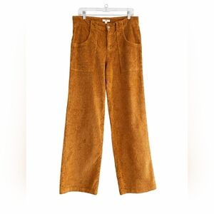 BP Nordstrom Rust Corduroy Wide Leg Pants Size 31 High Rise Fall Trend